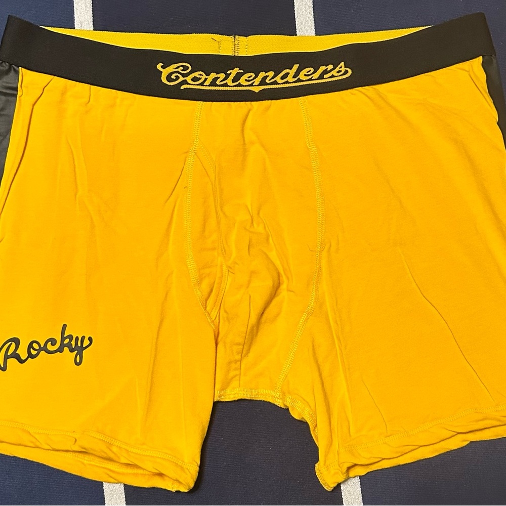 Mens Contenders Rocky III Vibrant Yellow Boxer Briefs with Black Waistband